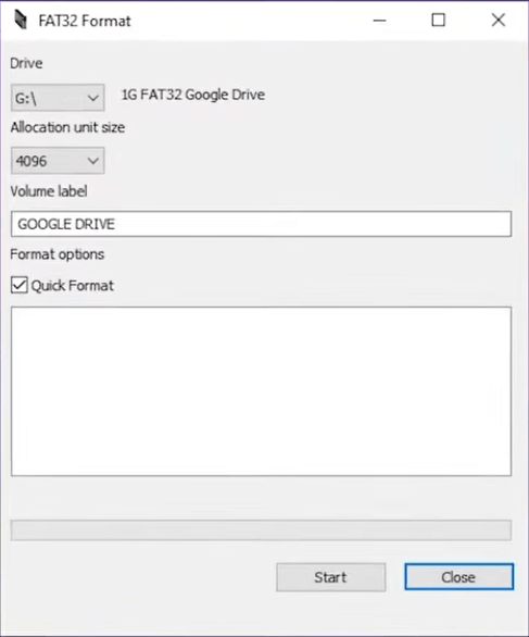 FAT32 GUI Formatter Interface